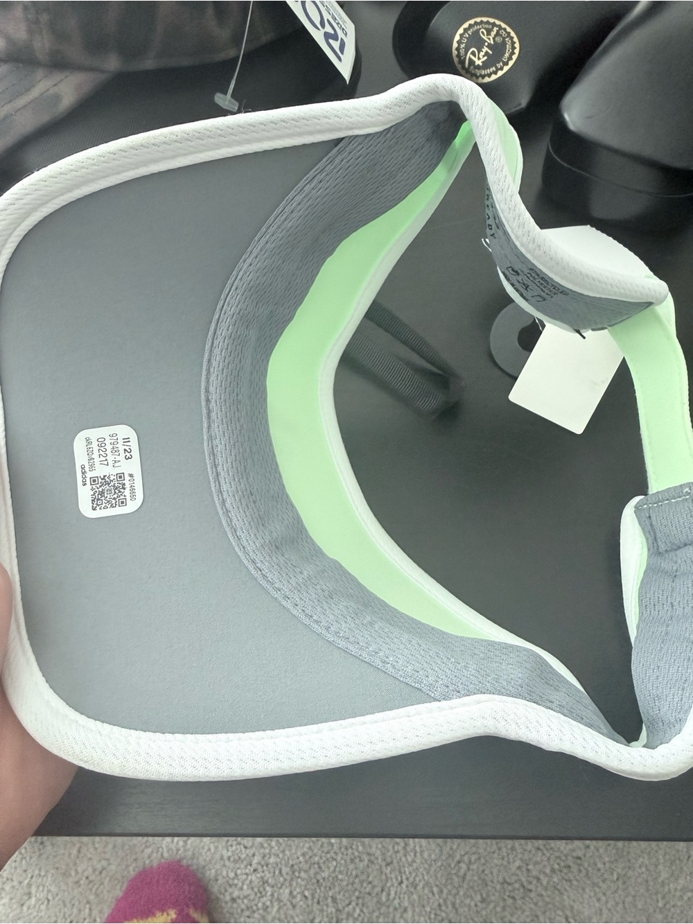 adidas Mint Green Reflective Women's Visor - Picture 4 of 5